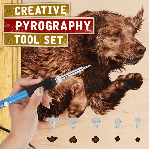 WoodArt™ - Pyrographie Bausatz (Satz mit 28 Stück)