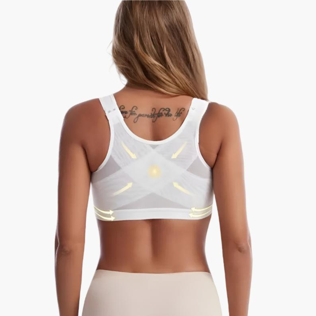 Komfit Stütz Bh | Komfort-Haltungskorrektur-BH Weiß mit vorderverschluss