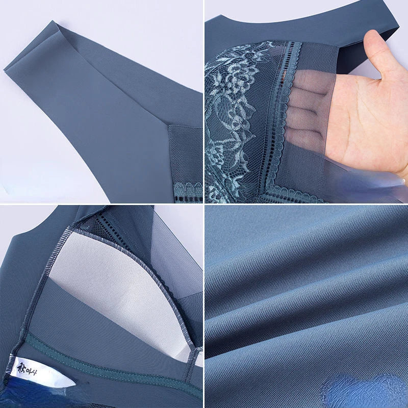 Celestial Lace l Plus Size Gepolsterter Push Up Bequemer Kabelloser Spitzen-BH