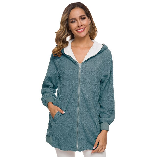 KODMNSW Teddy Fleece Weste Damen - Kuschelige Übergangsweste Mit V-Ausschnitt