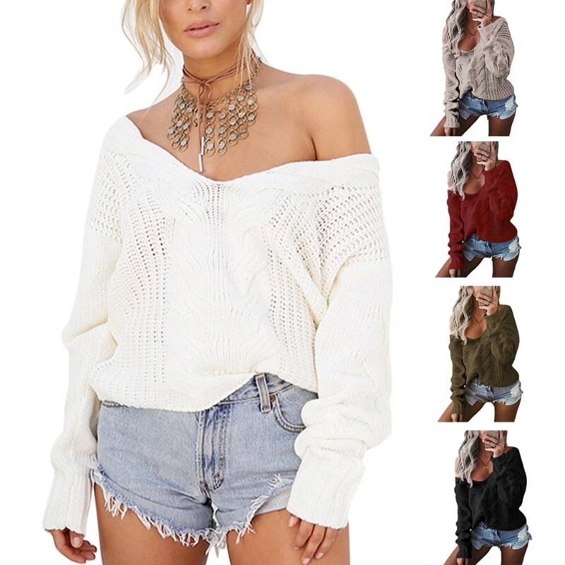 WOLF Pullover mit tiefem V-Ausschnitt