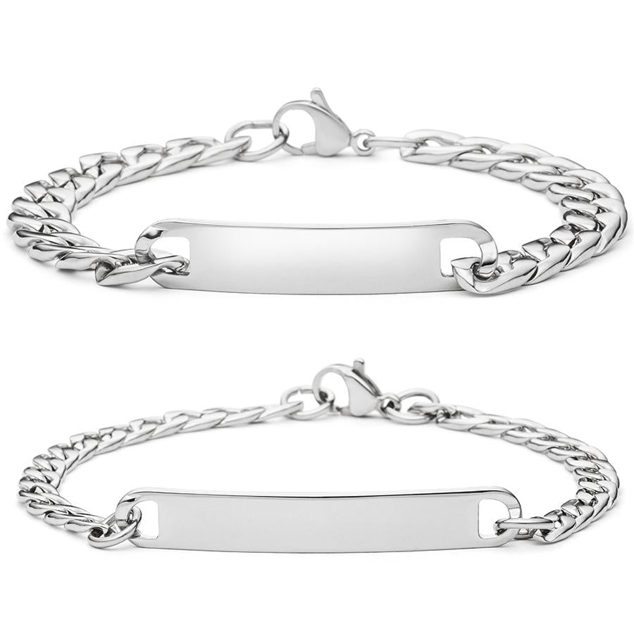 silber partnerarmband pärchenarmband mit gravur