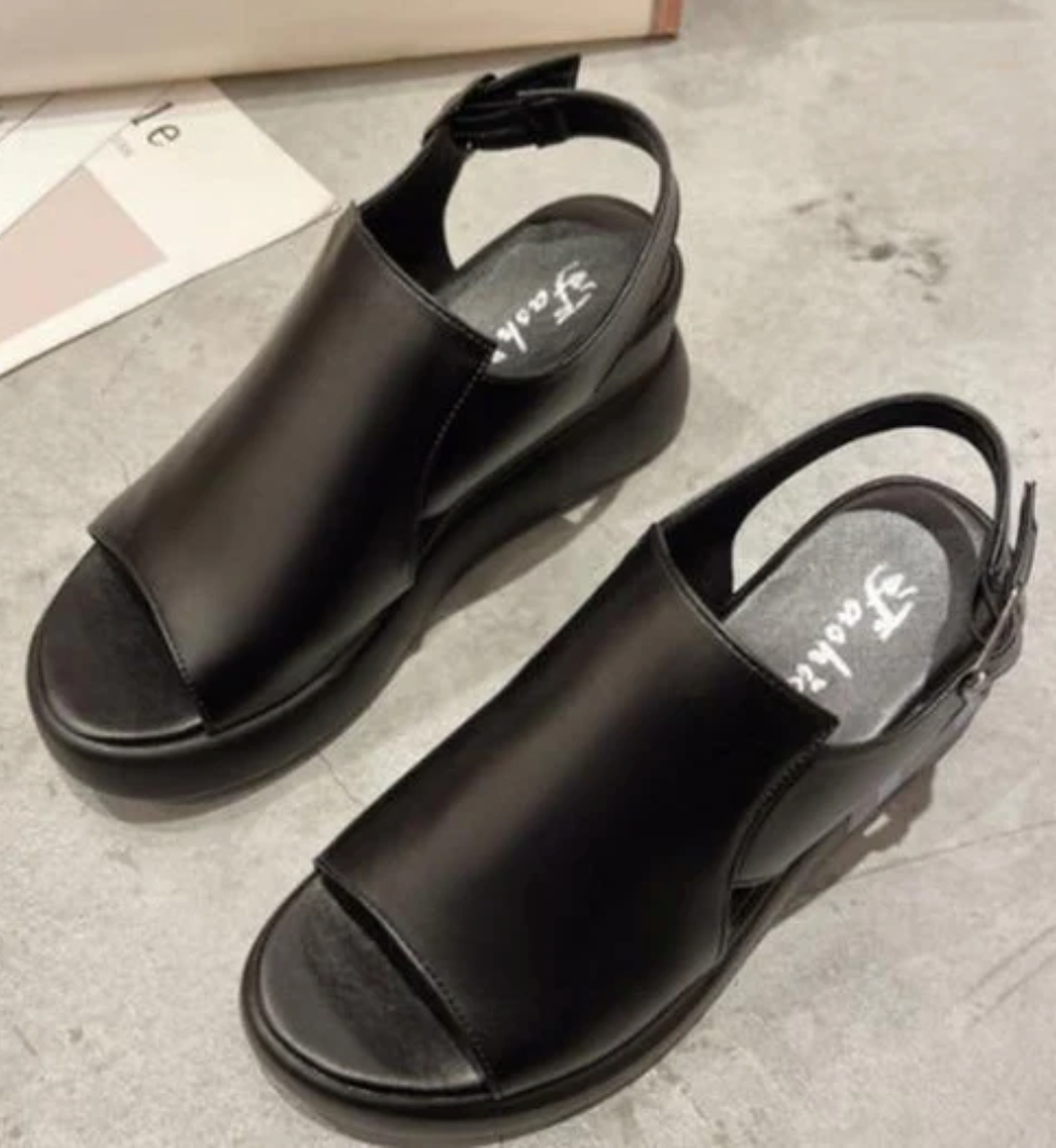 Orthopädische Sandalen "Ortolina" - korrigiert Haltung, elegant & komfortabel - schwarz 16