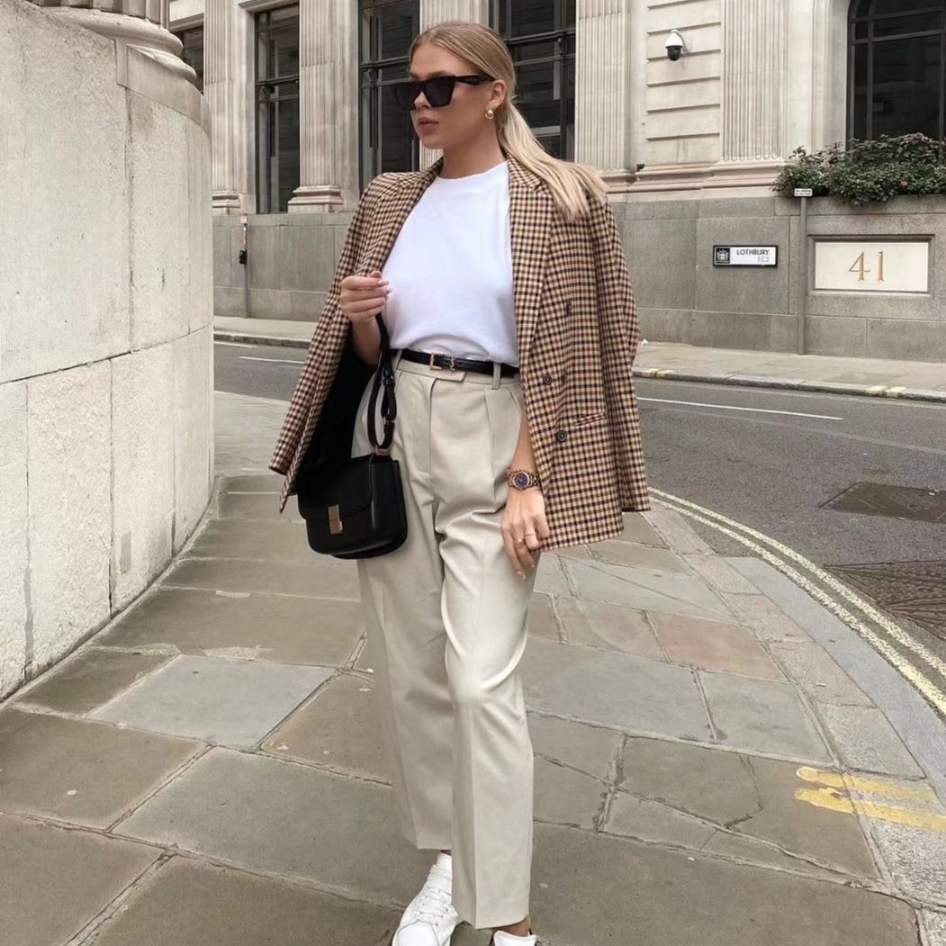 WOLF Lässiger karierter Blazer