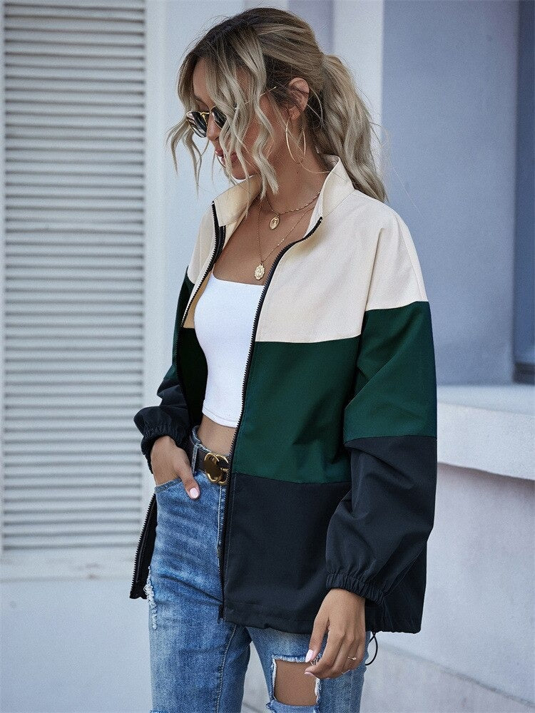 WOLF Revers Patchwork Lose Jacke