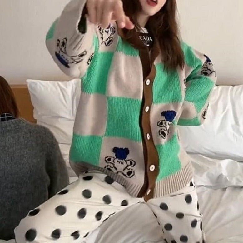 WOLF Bär Druck Pullover