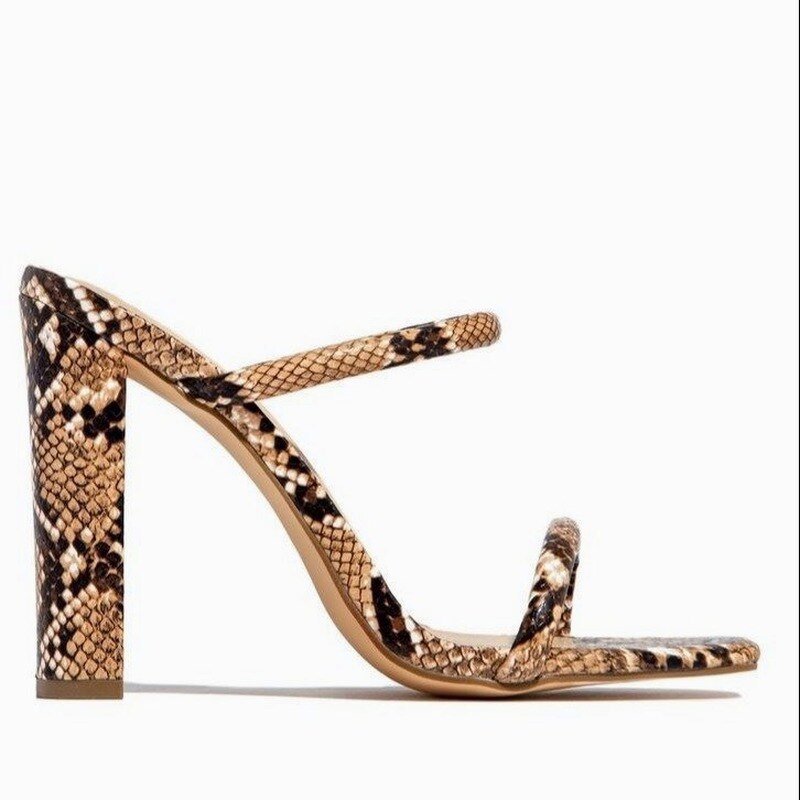 WOLF High Heels mit Schlangendruck