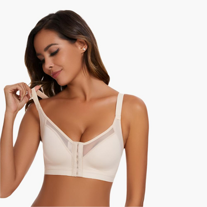 Komfit Stütz Bh | Komfort-Haltungskorrektur-BH Hautfarbe mit vorderverschluss