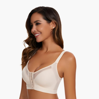 Komfit Stütz Bh | Komfort-Haltungskorrektur-BH Hautfarbe mit vorderverschluss