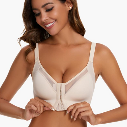 Komfit Stütz Bh | Komfort-Haltungskorrektur-BH Hautfarbe mit vorderverschluss