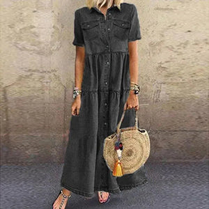Gudelia – Lässiges Kurzarm Kleid Mit Tasche