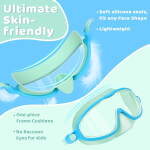 1+1 Gratis | AquaShield™ - HD-Großrahmen-Schwimmbrille für Kinder