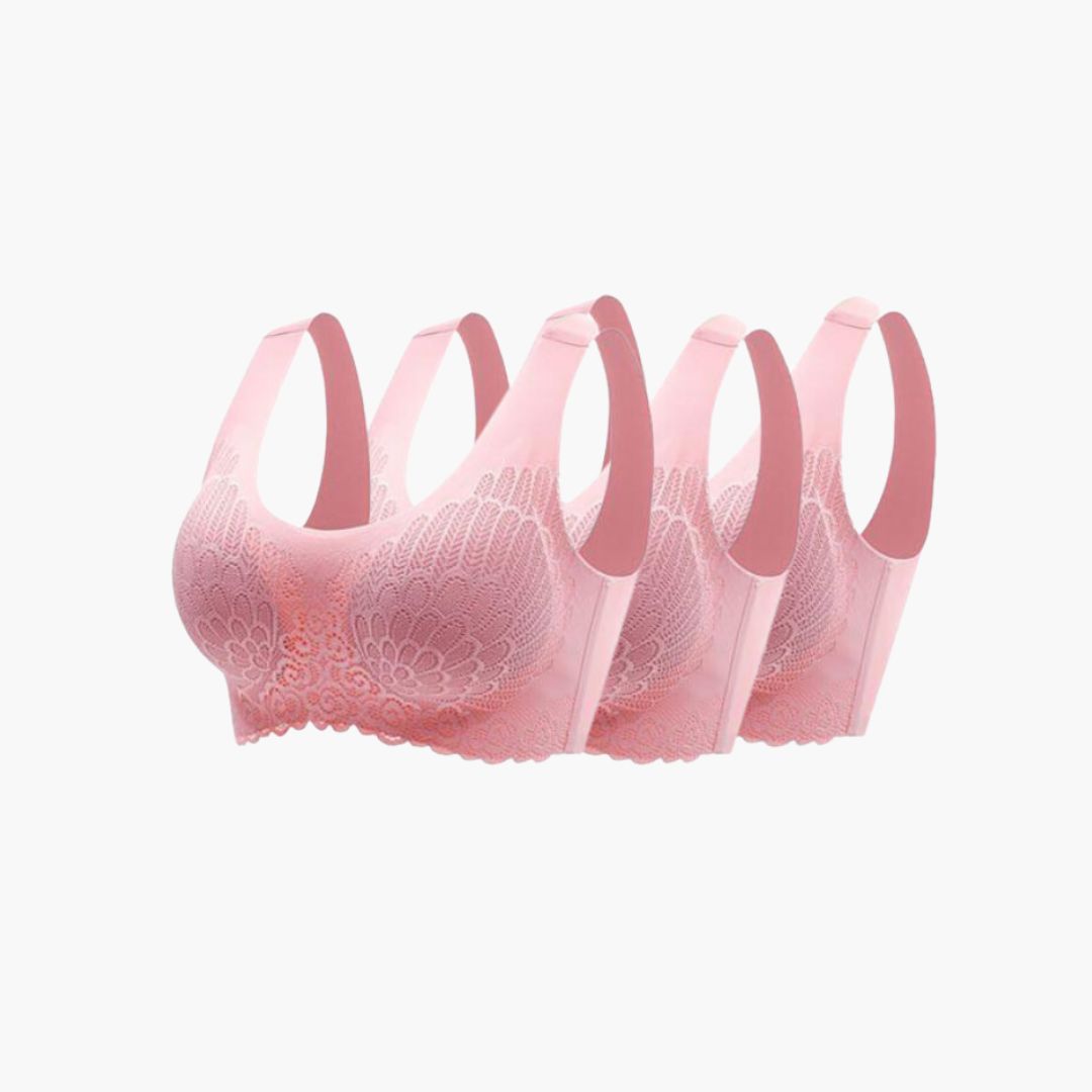 Komfort Bh | Nahtloses Push-Up bügelloser bh aus spitze mit breiten trägernn