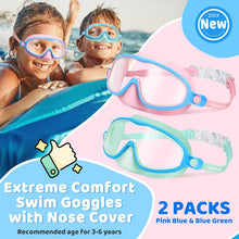 Lade das Bild in den Galerie-Viewer, 1+1 Gratis | AquaShield™ - HD-Großrahmen-Schwimmbrille für Kinder
