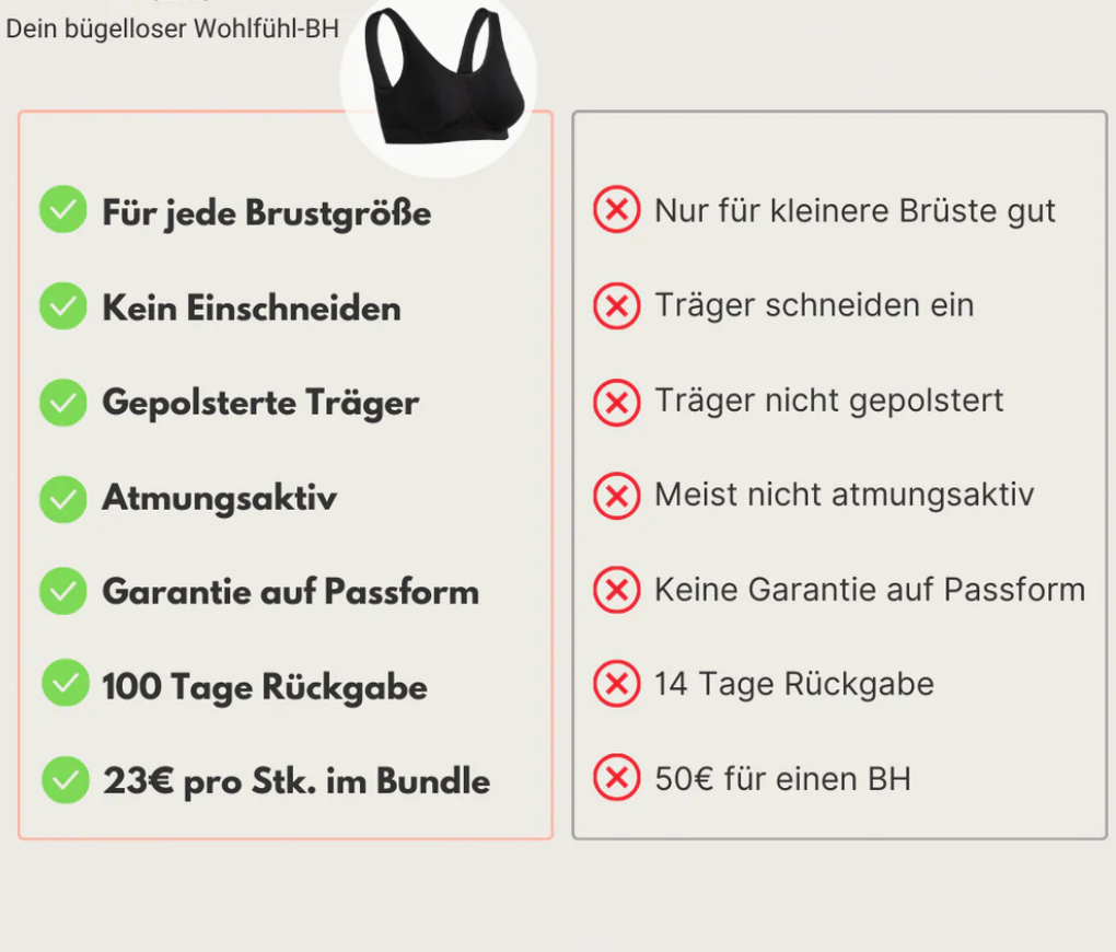 2+1 Gratis LIDOYA BH - Spare 85€ im Paket