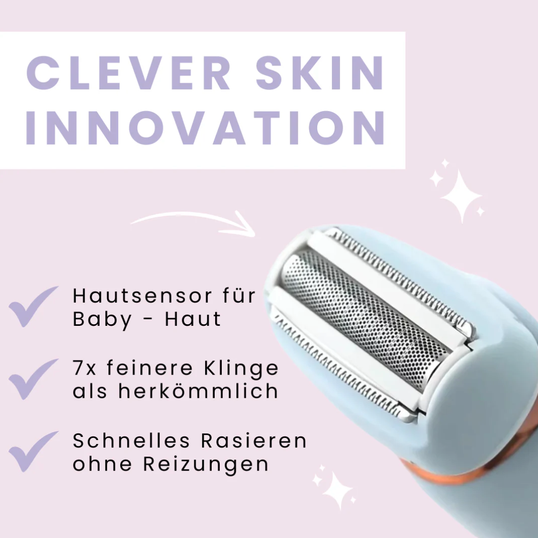pureskinpro-blue, PureSkin PRO wasserdichter Damen-Rasierer für seidig glatte Haut - schmerzfrei, nass & trocken_lieblingsladen_2