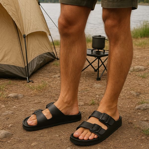 Birken Slip on Sandalen | Ergonomische Camping/Outdoor-Sandalen für Herren