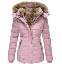 Lade das Bild in den Galerie-Viewer, Eleganter Damen-Wintermantel mit Fellkapuze
