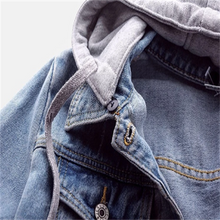 Lade das Bild in den Galerie-Viewer, Denim Damen Jacke mit abnehmbarer Kapuze
