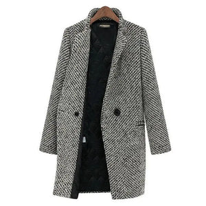 Eleganter langer Wollmantel für Damen