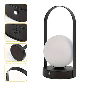 OrbitaLED - Kabellose Orb-Tischlampe - Wiederaufladbar & Rostfrei