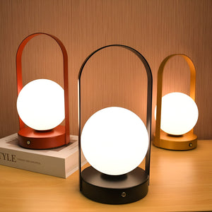 OrbitaLED - Kabellose Orb-Tischlampe - Wiederaufladbar & Rostfrei