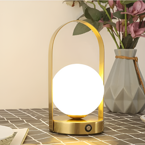 OrbitaLED - Kabellose Orb-Tischlampe - Wiederaufladbar & Rostfrei