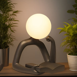 Thinker Moon - Ästhetisches Mond Denk Skulptur Nachtlicht