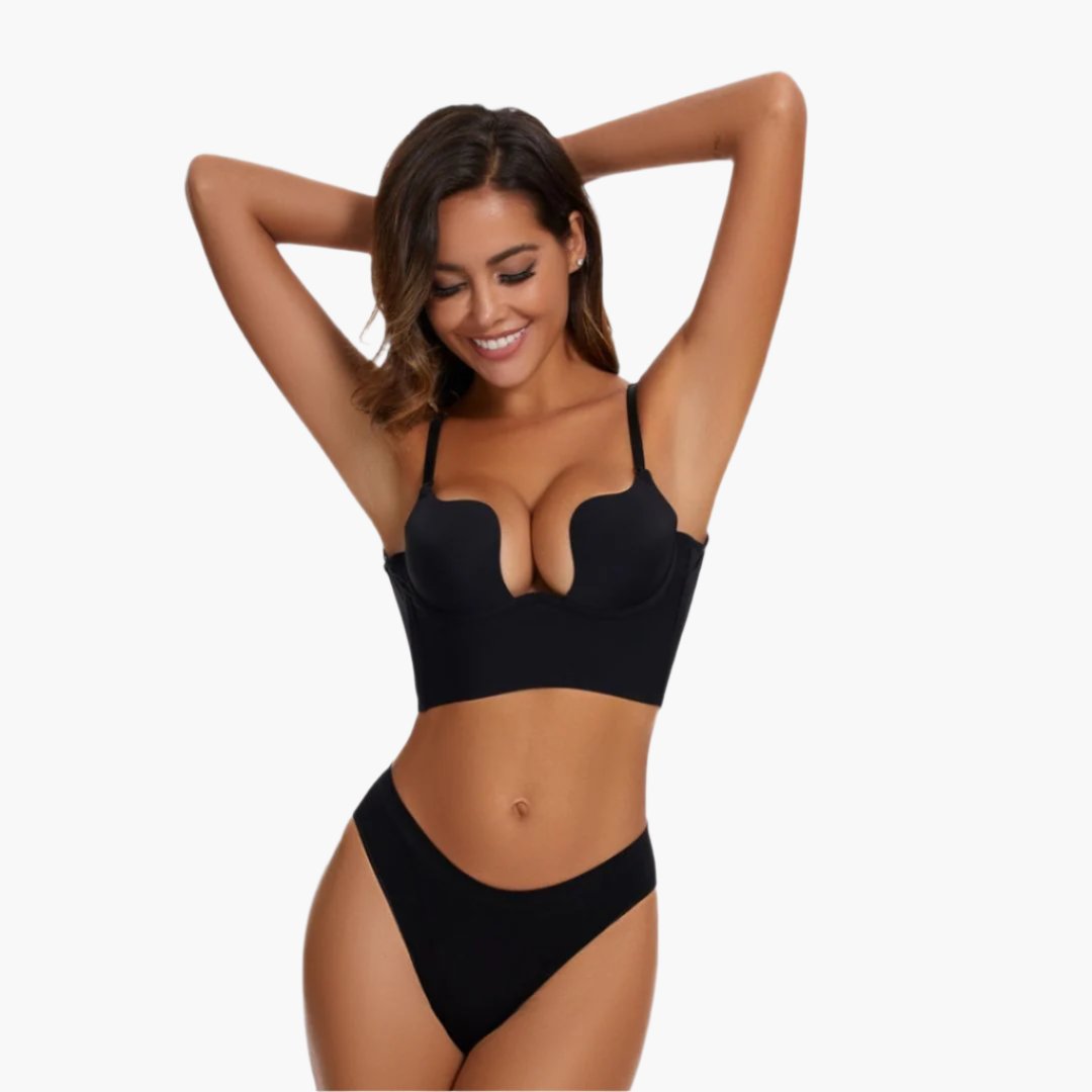 Komfit Stütz Bh | Super push up U-förmiger rückenfreier Bh