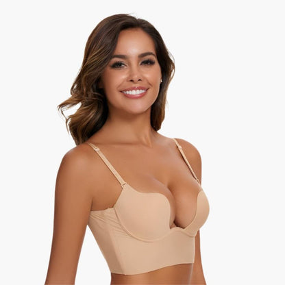 Komfit Stütz Bh | Super push up U-förmiger rückenfreier Bh