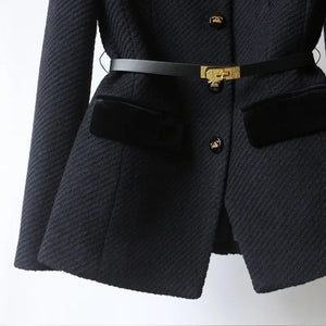 Eleganter Damen Wollmantel klassisch