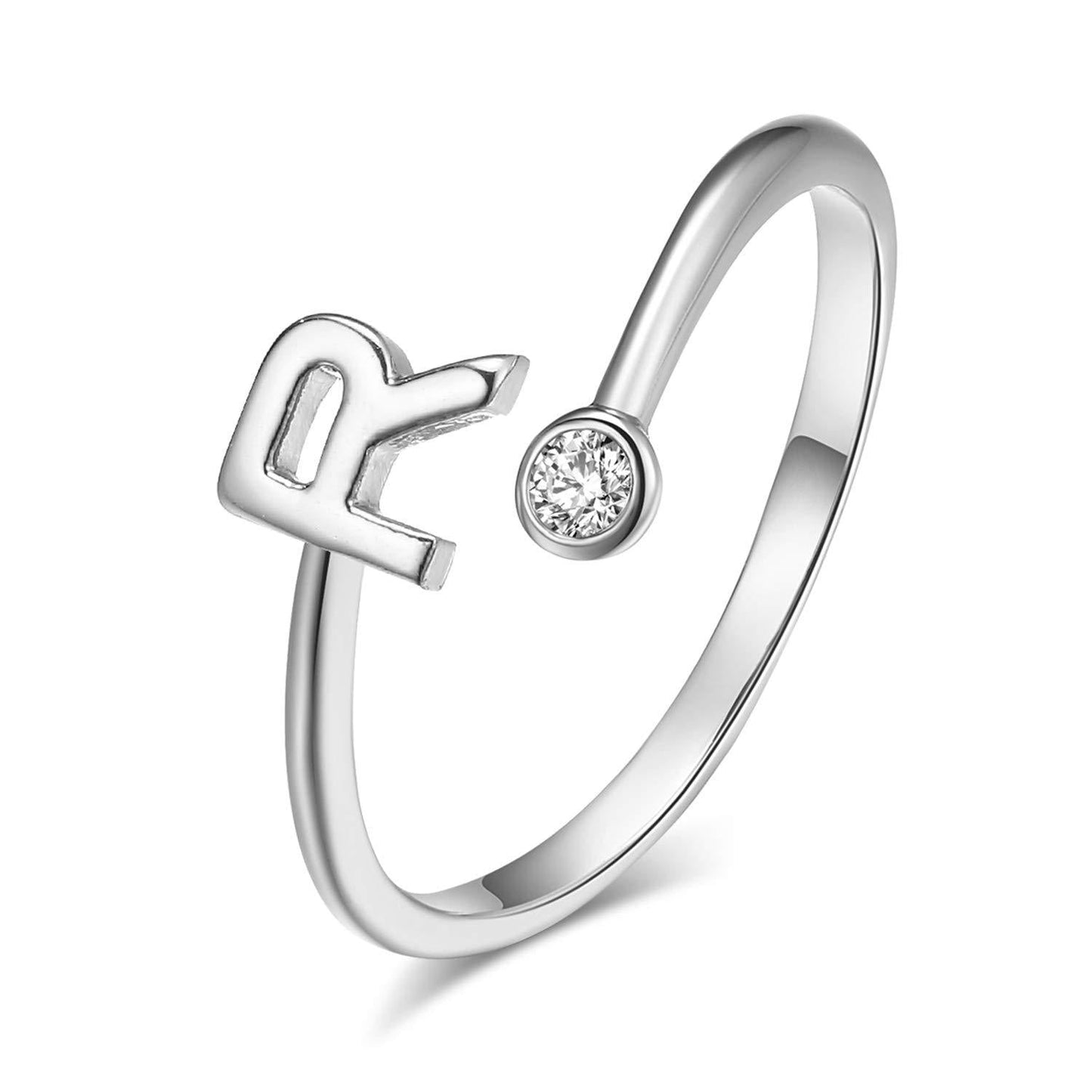 Buchstaben Ring Silber/Zirkiona