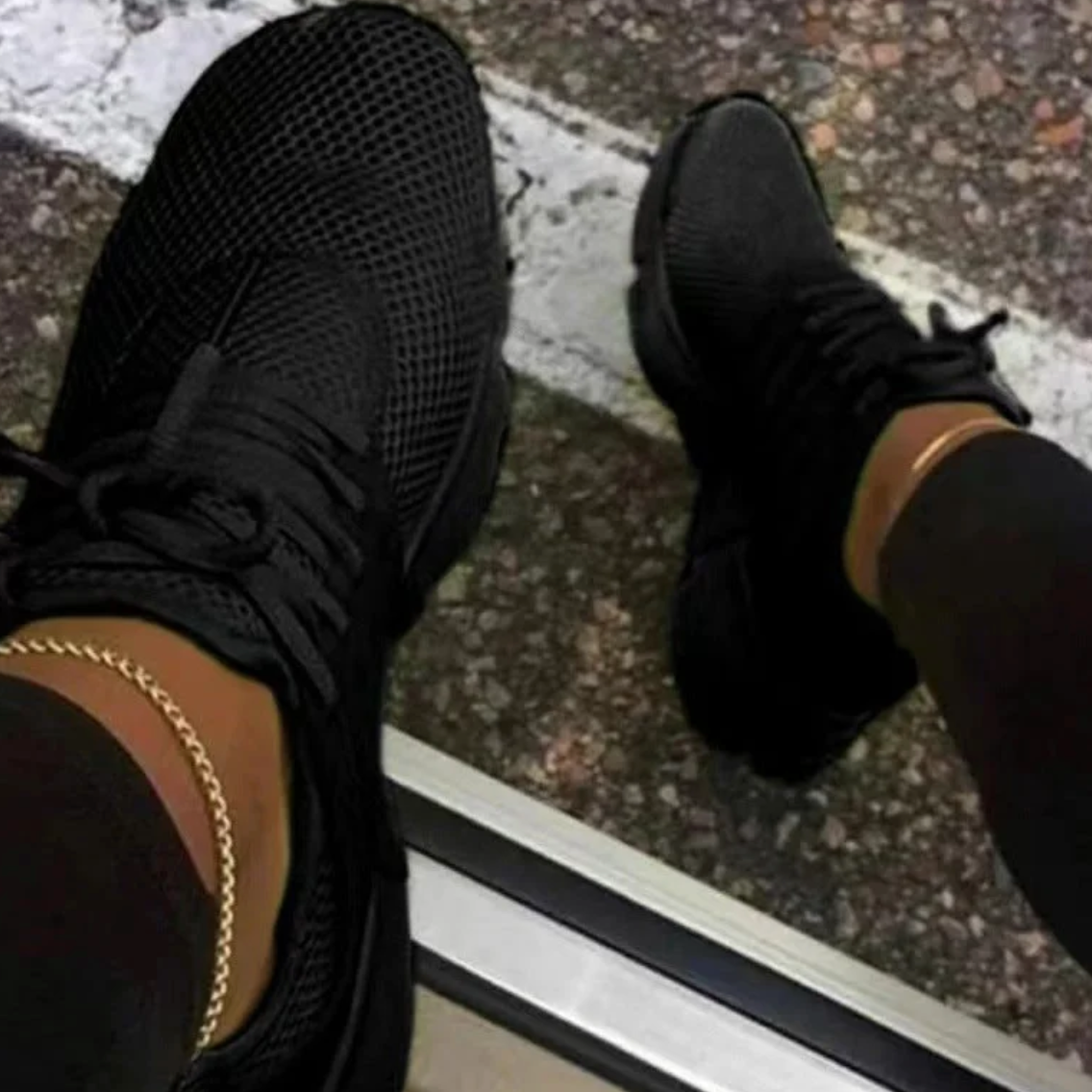 Orthopädische Damen-Sneakers - superleicht, rutschfest, atmungsaktiv schwarz_2