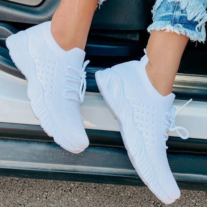 Orthopädische Damen-Sneakers - superleicht, rutschfest, atmungsaktiv weiß_4