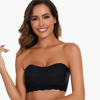 Komfit Bh | Super bequem Schwarzer trägerloser Push-up-BH