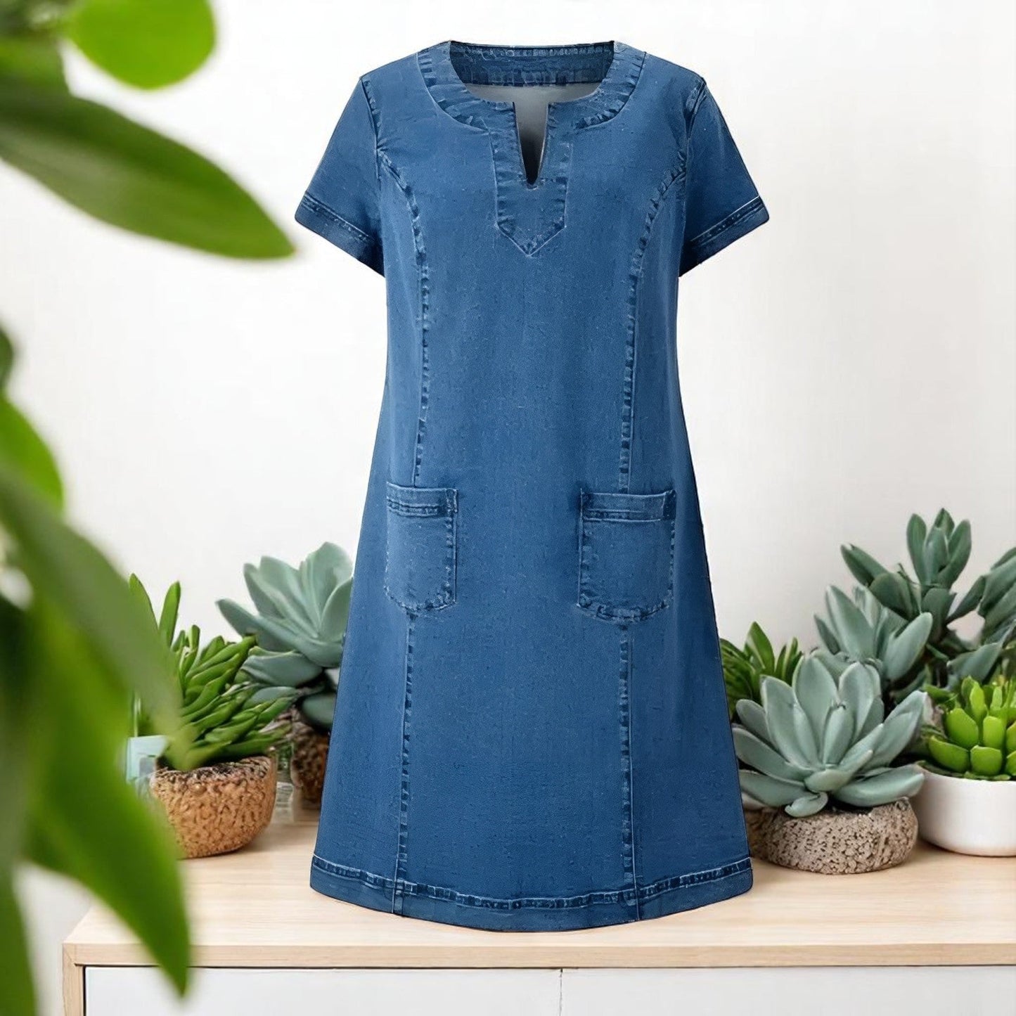 Gilja - Weiches Denim Kleid