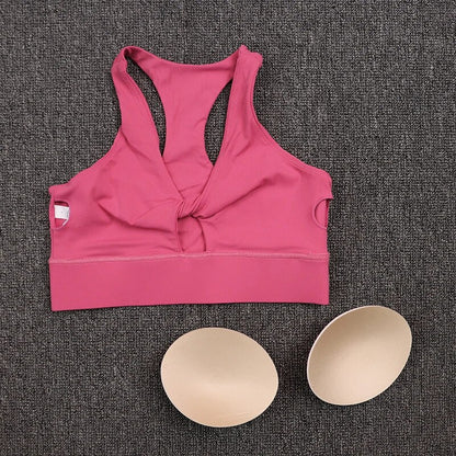 Athletic Diva | atmungsaktiver Crop-Top-Fitness-Sport-BH mit weichem Brustpolster