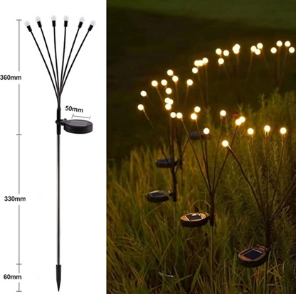 Solarpower | LED Solar-Glühwürmchen Lichter für den Garten (6 LEDS)