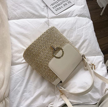 Lade das Bild in den Galerie-Viewer, Stroh-Handtasche, Strandtasche &quot;Eva&quot; - chic für den Sommer_beige 12
