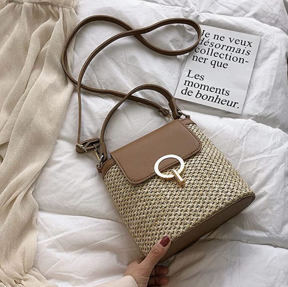 Stroh-Handtasche, Strandtasche "Eva" - chic für den Sommer_braun  14