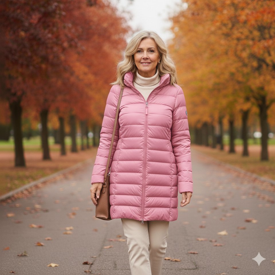 Weber Daunenjacke | Ultraleichte Übergangsjacke für Frauen mit Kapuze, rosa