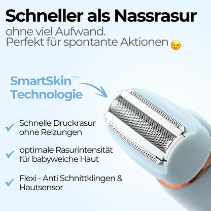 pureskinpro-blue, PureSkin PRO wasserdichter Damen-Rasierer für seidig glatte Haut - schmerzfrei, nass & trocken_lieblingsladen_10