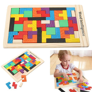Tetris Puzzle Spiel aus Holz