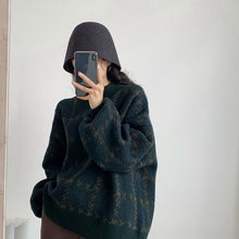 Lade das Bild in den Galerie-Viewer, WOLF Aufnäher Arbeits pullover lose Laternenärmel
