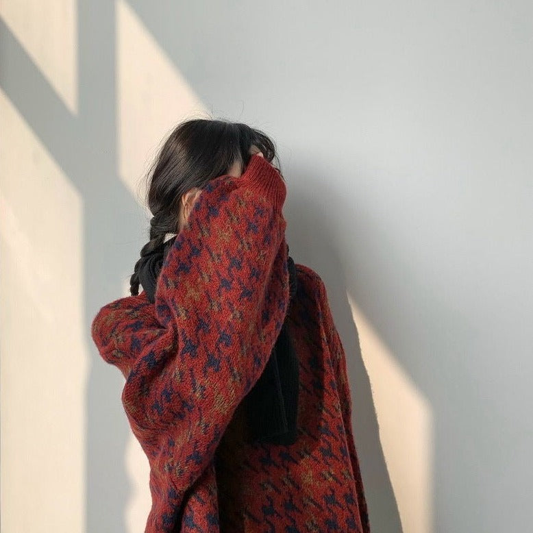 WOLF Aufnäher Arbeits pullover lose Laternenärmel