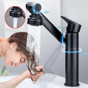MatteLux - 1080° drehbarer mattschwarzer Wasserhahn
