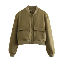 Lade das Bild in den Galerie-Viewer, Dide Casual Jacket | Trendy Short Damenjacke mit Bomberkragen für Frauen
