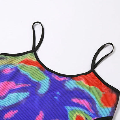 High-Slit Heat Map Kleid