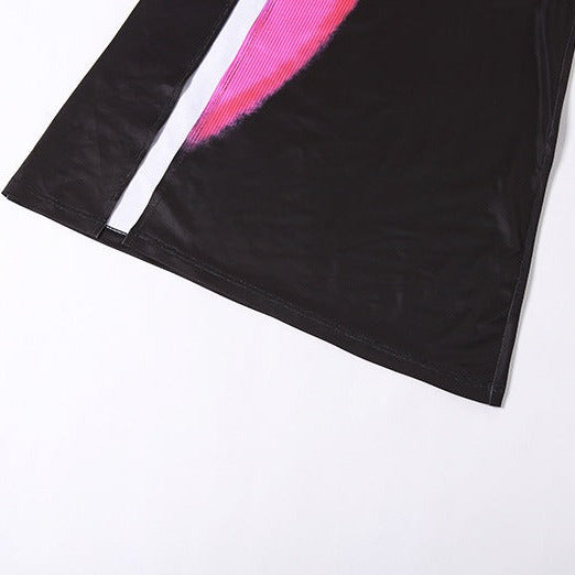 High-Slit Heat Map Kleid