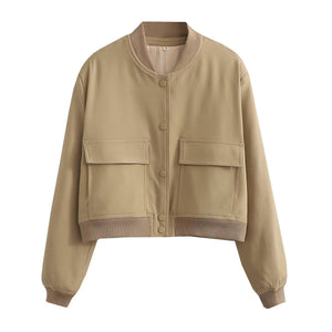 Dide Casual Jacket | Trendy Short Damenjacke mit Bomberkragen für Frauen